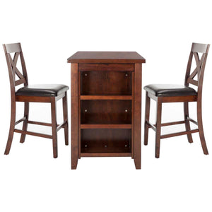 Safavieh Everest 3 Piece Pub Set - Mahogany