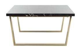 Safavieh Carmen Square Coffee Table - Black Marble Veneer/Brass Leg