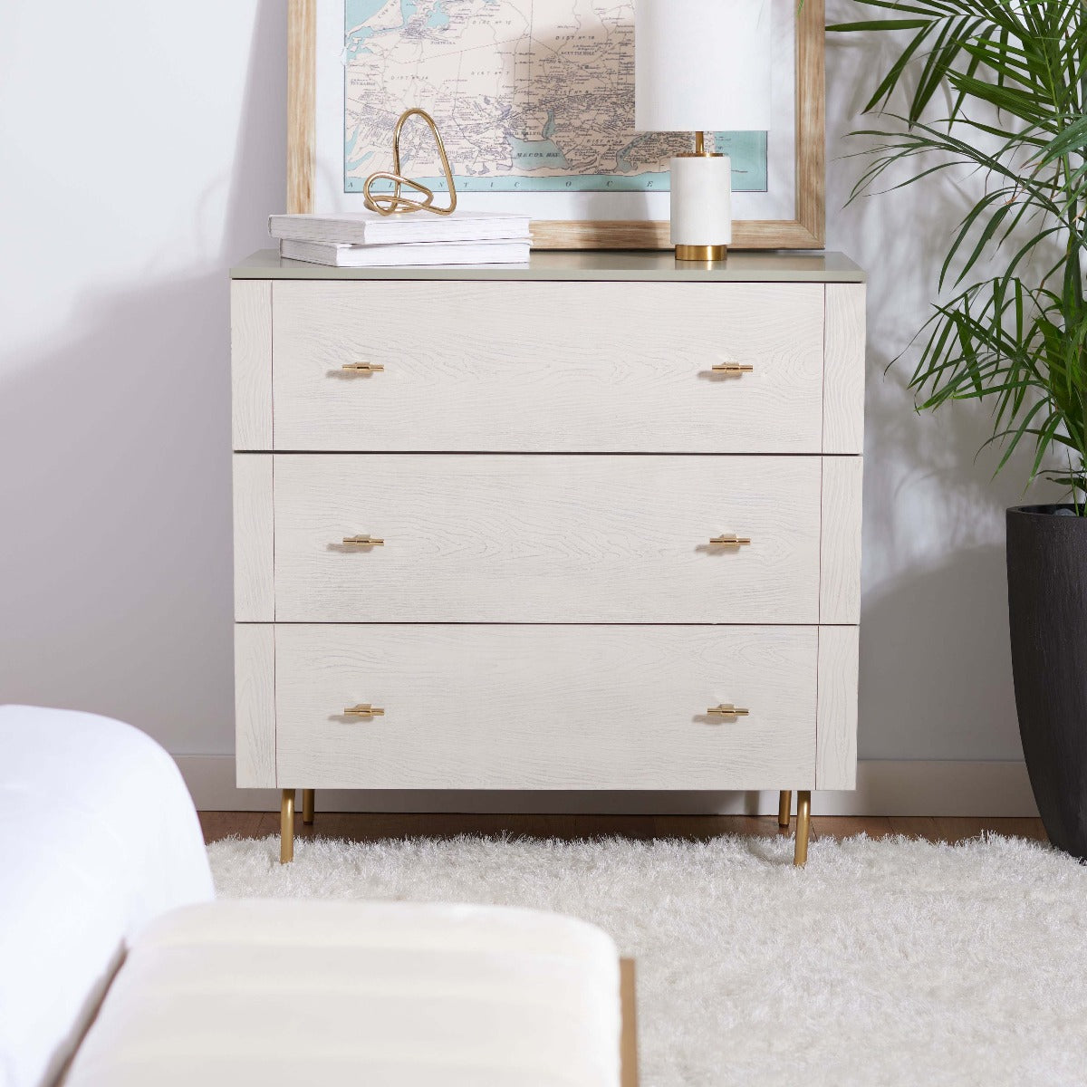 Safavieh Genevieve 3 Drawer Dresser Safavieh Genevieve 3 Drawer Dresser