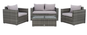 Safavieh Machie 4Pc Living Set - Grey/Grey
