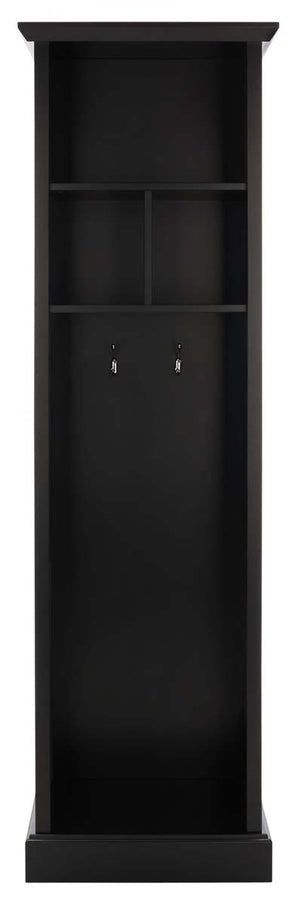 Safavieh Layli 4 Shelf 2 Hook Top Storage Hall Tree - Black