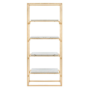 Safavieh Fiora 4 Tier Etagere - Gold Foil/Faux White Marble