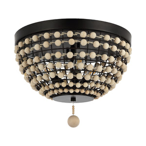 Safavieh Bolson Chandelier, Natural Wood/Oil-Rubbed Bronze
