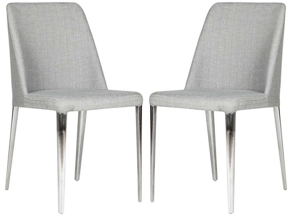 Safavieh Baltic 18'' H Leather Side Chair - Linen Grey (Set of 2)