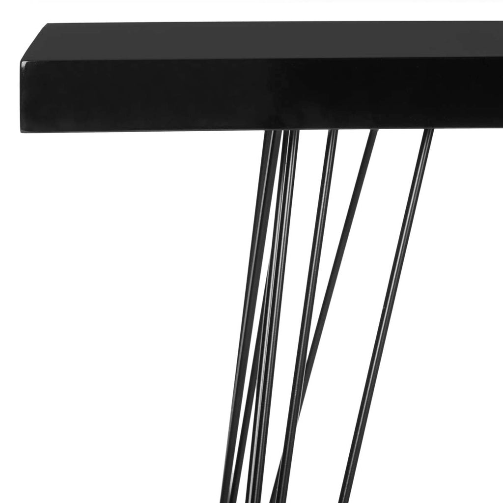 Safavieh Wolcott Retro Mid Century Lacquer Console - Black/Black