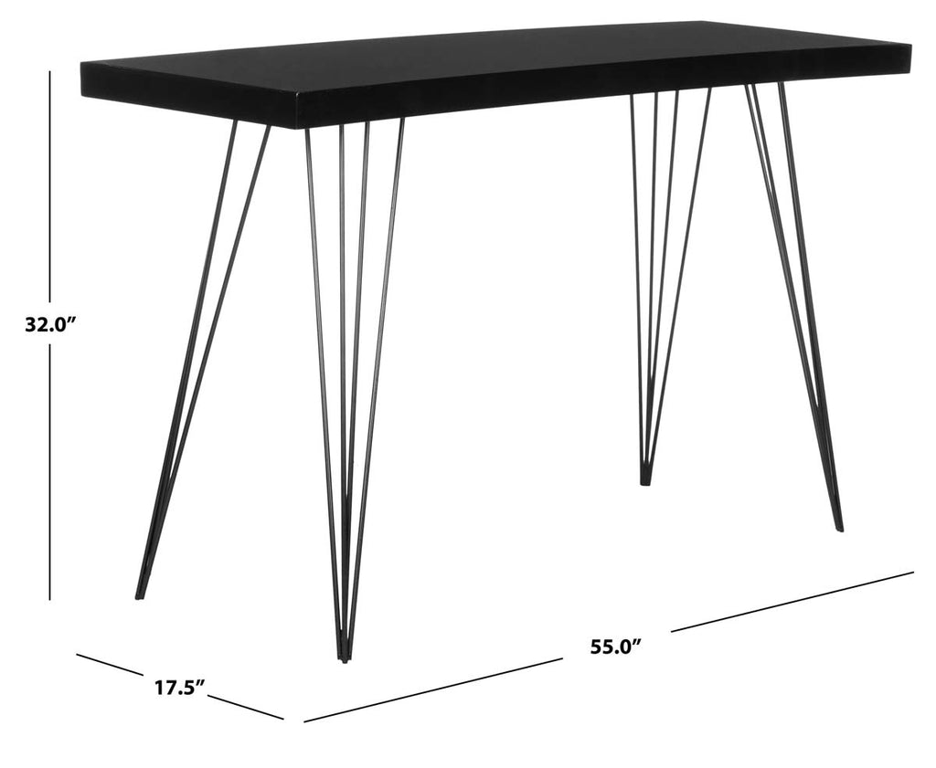 Safavieh Wolcott Retro Mid Century Lacquer Console - Black/Black