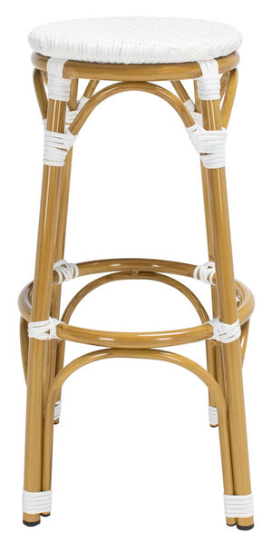 Safavieh Kipnuk Indoor-Outdoor Stacking Bar Stool - White