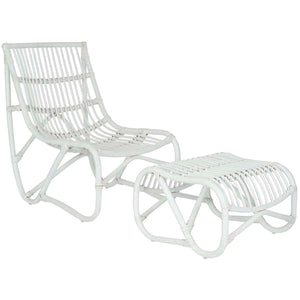 Safavieh Shenandoah Chair & Ottoman - White