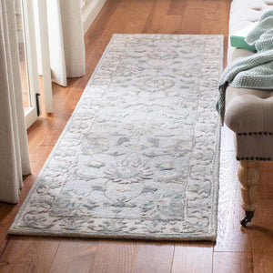 Safavieh Glamour Rug Collection GLM628M - Light Blue / Ivory