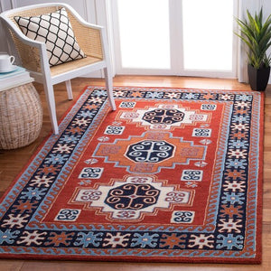 Safavieh Heritage Rug Collection HG744Q - Red / Black