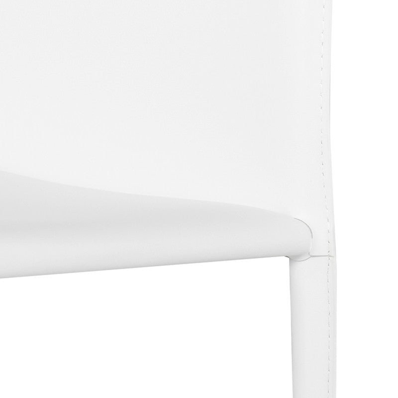 Nuevo Sienna Leather Dining Chair - White
