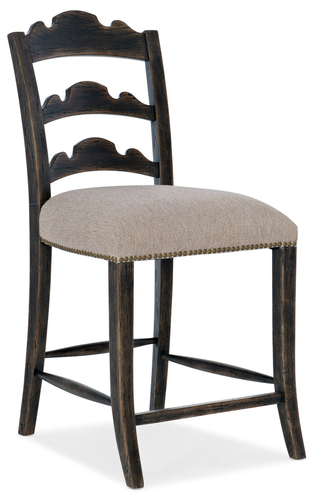 La Grange Twin Sisters Ladderback Counter Stool | Hooker Furniture - 6960-75351-89
