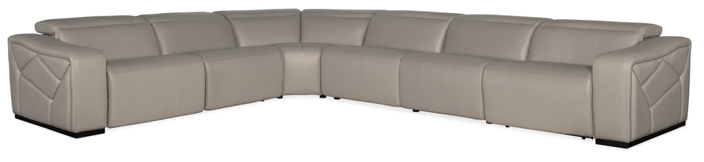 Opal 6 Piece Sectional with 3 Power Recliners & Power Headrest | Hooker Furniture - SS602-G6PS-091