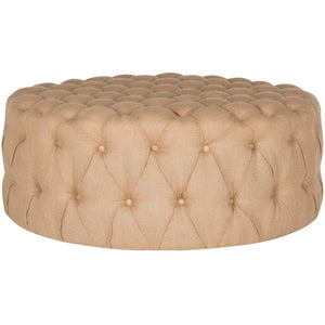 Safavieh Charlene Tufted Cocktail Ottoman - Wheat