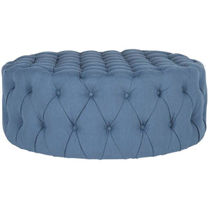 Safavieh Charlene Tufted Cocktail Ottoman - Navy