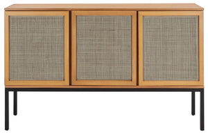 Safavieh Zadie 2 Shelf Rattan Sideboard - Natural / Black