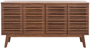 Atlantes 4 Door 4 Shelf Media Stand - Walnut | Safavieh - MED9614A-2BX