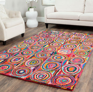 Safavieh Nantucket Rug Collection NAN143A - Pink / Multi