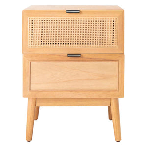 Safavieh Baisley 2 Drawer Rattan Nightstand - Natural