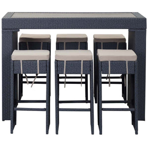 Safavieh Sanders Outdoor Bar Set - Titanium/Sand