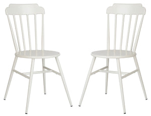 Safavieh Broderick Stackable Side Chair - Matte White (Set of 2)