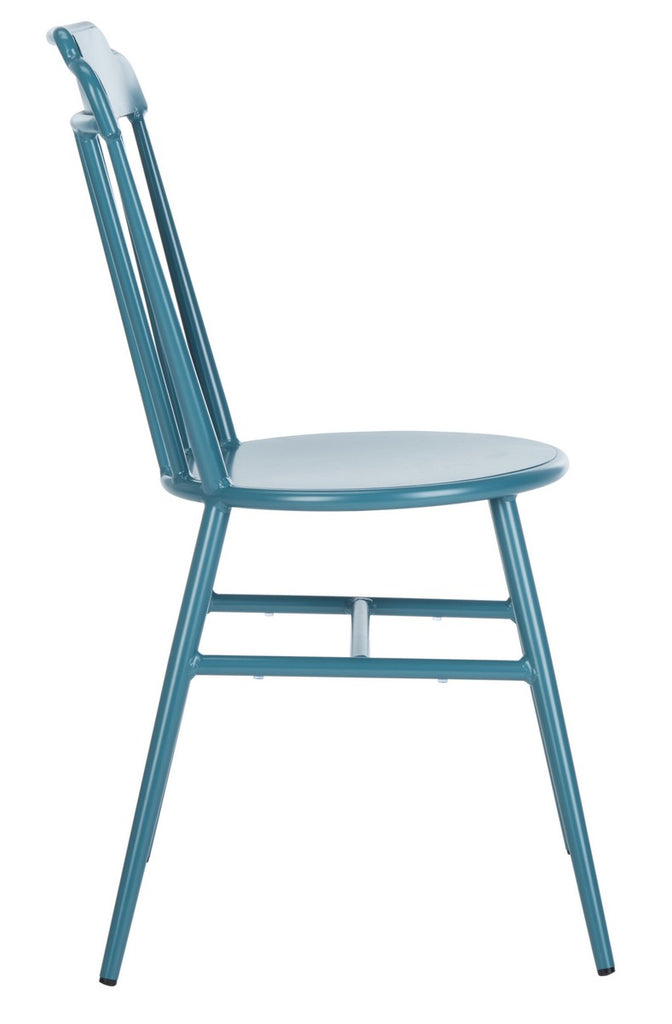 Safavieh Broderick Stackable Side Chair Matte Navy Blue (Set of 2)