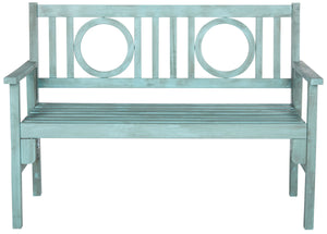 Safavieh Piedmont Folding Bench - Beach House Blue