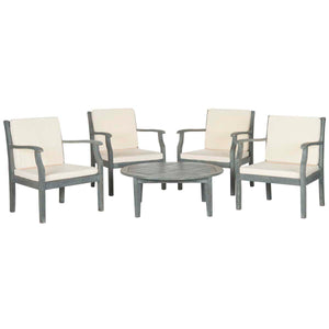 Safavieh Anaheim 5 Pc Coffee Set - Ash Grey/Beige