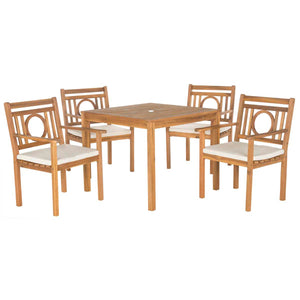 Safavieh Montclair 5 Pc Dining Set - Natural/Beige
