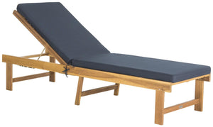 Safavieh Inglewood Chaise Lounge Chair - Natural/Navy