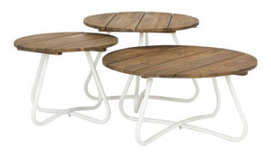 Safavieh Henderson 3Pc Wood Top Coffee Table - Natural/White