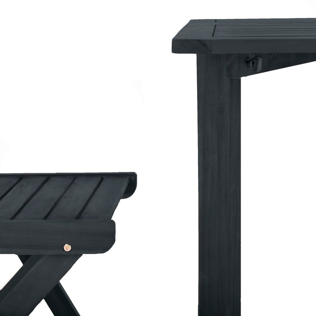 Safavieh Gallo Balcony Bistro Set - Dark Slate Grey