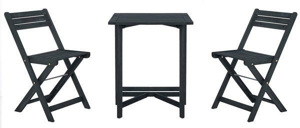 Safavieh Gallo Balcony Bistro Set - Dark Slate Grey