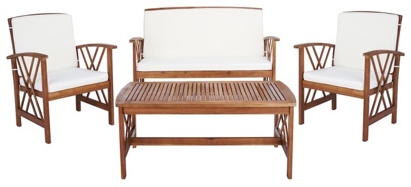 Safavieh Ruben Set Tavolo E Panca Da Balcone In Legno Di Acacia – Colore Naturale