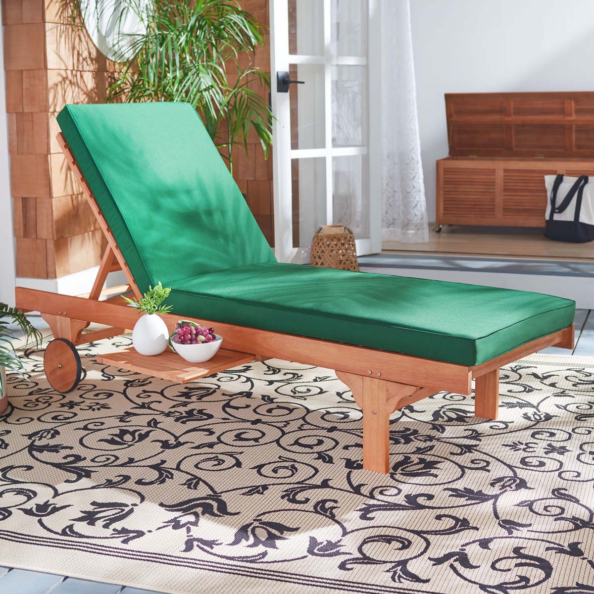 Safavieh Newport Lounge Chair Natural Green - Main Image