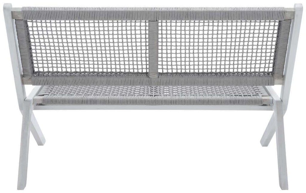 Safavieh Kobina Outdoor Bench - Grey/Grey Rope
