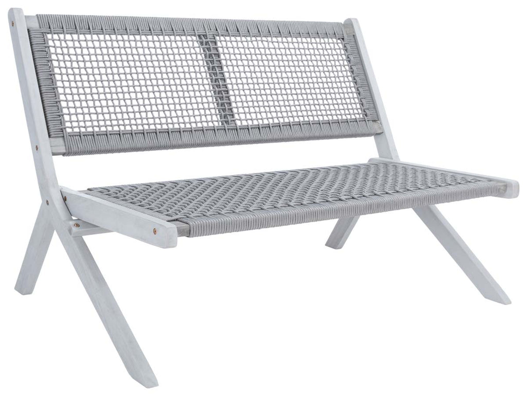 Safavieh Kobina Outdoor Bench - Grey/Grey Rope