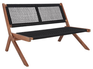 Safavieh Kobina Outdoor Bench - Natural / Black