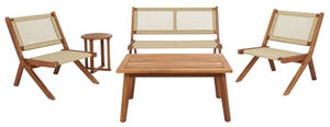 Safavieh Kobina 5 Piece Outdoor Living Set - Natural / Natural