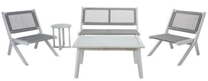 Safavieh Kobina 5 Piece Outdoor Living Set - Grey / Grey