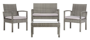 Safavieh Bassey 4Pc Living Set - Grey/Grey