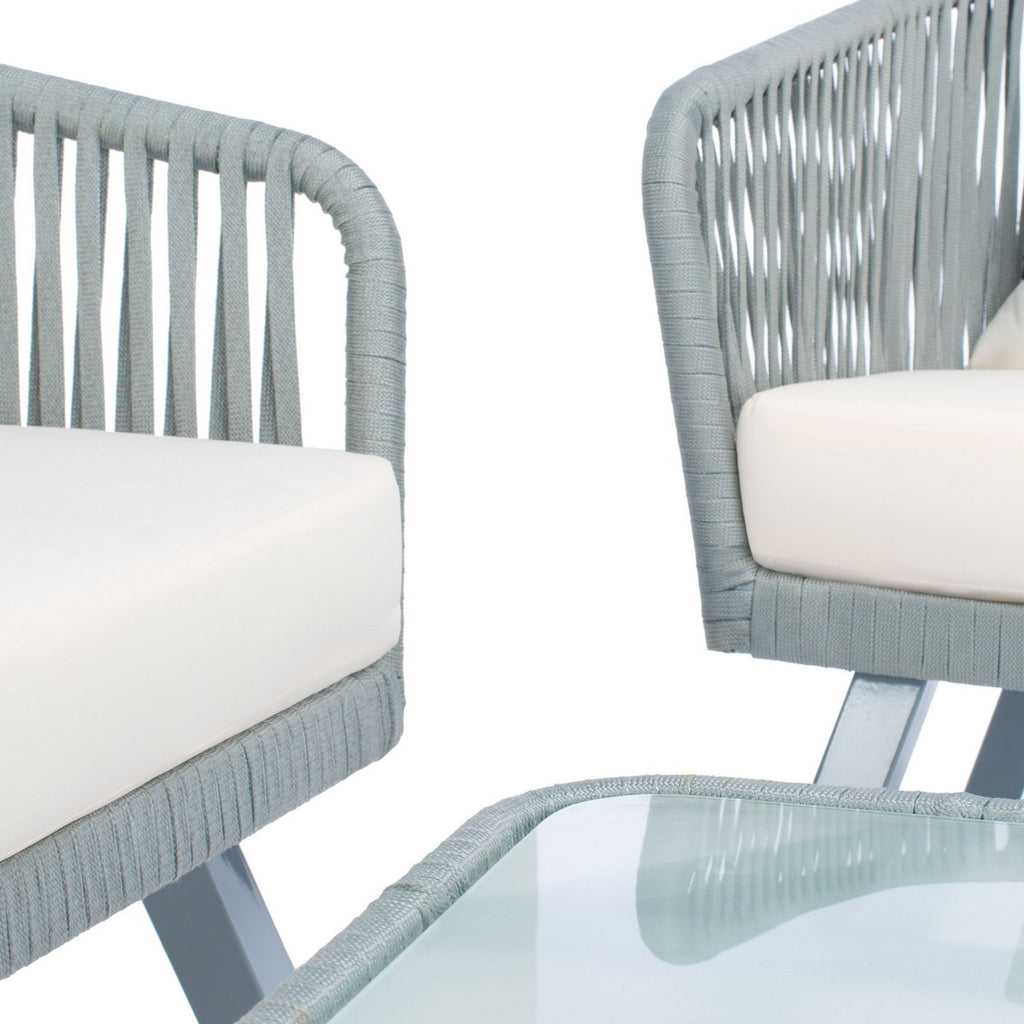 Safavieh Jorda 4Pc Rope Living Set - Grey/Beige