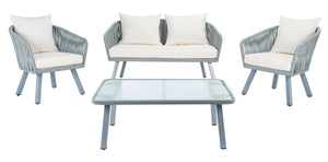 Safavieh Jorda 4Pc Rope Living Set - Grey/Beige