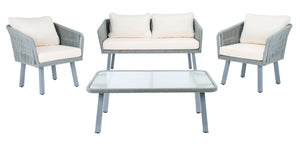 Safavieh Kerson 4Pc Rope Living Set - Grey/Beige