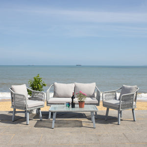 Safavieh Torsla 4Pc Rope Living Set - Grey/Grey