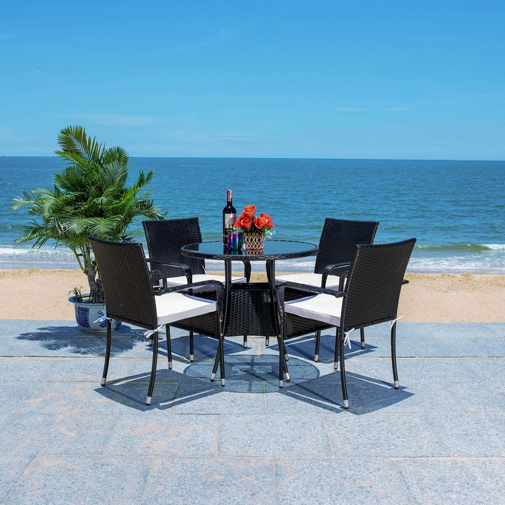 Safavieh Laina Bistro Set - Black / White