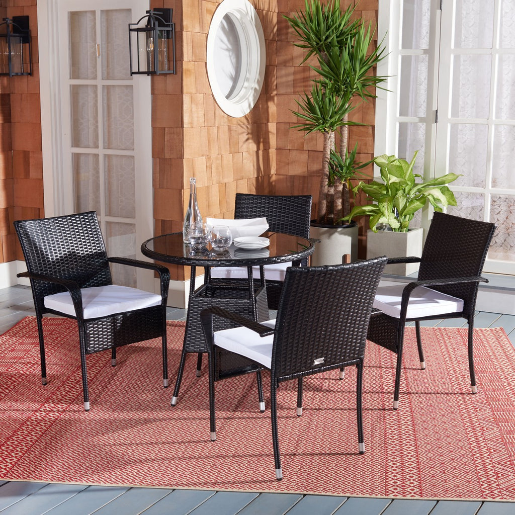 Safavieh Laina Bistro Set - Black / White