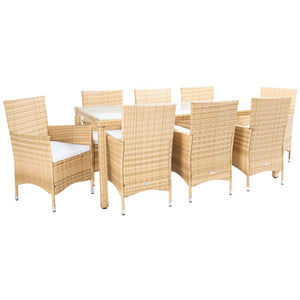 Safavieh Hailee Dining Set - Natural / White