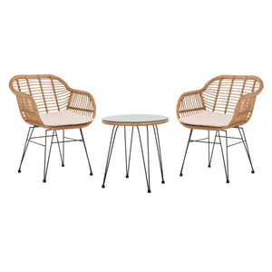 Safavieh Alton 3 Piece Lounge Set - Natural/Beige