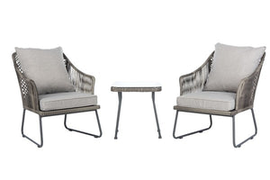 Safavieh Jensen 3Pc Lounge Set - Grey/Grey